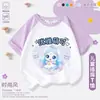 Camiseta linda y adorable de anime de manga corta para niños, estilo raglán delgado, top de verano para niñas, manga corta de verano para niñas
