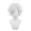 Taller Mágico de Doukou con Sombreros Puntiagudos, Peluca Cosplay Chivley, Peluca Anime de Cabello Corto Esponjoso