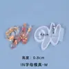 Molde de Resina de Cristal DIY Amapola Colgante Personalizado de 26 Letras Llavero de Exhibición Molde de Silicona