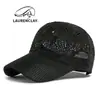 Gorra de Béisbol de Punto Calado de Encaje Brillante de Verano para Mujer, Sombrero de Sol Transpirable para Protección Solar al Aire Libre, Gorra Versátil para Adelgazar el Rostro