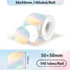 Papel de etiqueta térmica adhesivo a prueba de cuatro elementos, diámetro de núcleo de 25 mm, adecuado para impresoras térmicas M110T50pro de gradiente de color