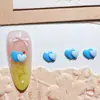 Nova Arte de Unhas Duas Cores Macaron, Pequeno Coração 3D Fofo Versátil Acessórios para Unhas e Cabelo DIY Atacado Decorações de Resina