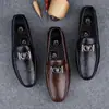 Mocasines de Venta Caliente para Hombre Piel Genuina de Vaca Transfronterizos Gama Alta Estilo Coreano Slip-on Zapatos de Hombre Perezosos Casuales Mocasines de Calzar