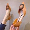 Tacones Altos Tacones de Aguja para Mujer 2025 Primavera y Verano Nuevos Zapatos Huecos de Celebridad de Internet Zapatos Versátiles de Moda de Punta Estilo Hada
