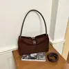 2026 Nova Moda Estilo Coreano Nicho Retrô Estilo Artístico Bolsa de Axila de Alta Qualidade Versátil Bolsa de Ombro Único Transversal