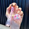 Chaveiro de gelatina de óleo de feijãozinho de tartaruga pequena pingente de areia movediça líquida chaveiro de carro máquina de pegar pelúcia pequeno presente atacado