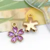 Accesorios de Pulsera Llavero Colgante de Aleación Flor de Cerezo Margarita Mezcla Caliente Transfronteriza 30 Aceite Morado