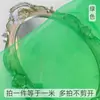 Tejido de gasa de organza encriptada verde gasa suave retazos de tela para manualidades Hanfu ceremonia de boda fondo de escenario fotografía tela suave