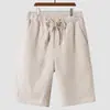 Pantalones de Lino para Hombre Verano Sueltos de Cinco Puntos Pantalones Cortos Casuales Pantalones Harem Blancos Pantalones de Algodón y Lino Tipo Zanahoria Pantalones de Cinco Puntos para Hombre