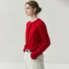 Bai Cai Rong Nueva Colección Otoño/Invierno 2026: Elegante y Casual Cárdigan de Punto Trenzado con Cuello Redondo, Mismo Estilo que los Disponibles en Tiendas Departamentales