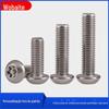 M3M4M5M6M8M10M12 Aço Inoxidável 304 Cabeça Semicircular Flor de Ameixa com Coluna Parafuso Cabeça Panela com Núcleo Antifurto Parafuso