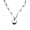Pulsera de acero inoxidable con forma de corazón de melocotón pulido de titanio y acero, cadena de clavícula, joyería de celebridades de Internet.