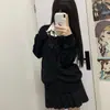 Suéter Jk Cardigan Tejido Otoño e Invierno Estilo Universitario Uniforme Escolar Femenino Traje de Falda a Cuadros Uniforme Jk