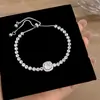 Pulsera Ajustable Cuadrada de Circonita Coreana Estilo Nicho Temperamento Lujo Ligero Alta Apariencia Anillo de Mano Joyería de Mano Versátil Venta al por Mayor