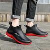Botas de Lluvia para Hombre, Zapatos Ligeros Impermeables, Botas de Agua Cortas de Suela Plana, Zapatos de Trabajo de Goma Antideslizantes para Cocina Resistentes al Desgaste, Botas de Lluvia para Hombre, Duraderas