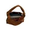 Bolsa de Ombro Feminina Recorte Retro Coreana Outono e Inverno 2025 Nova Bolsa Tote para o Trabalho Bolsa de Mão Casual em Camurça