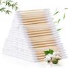 Bastoncillos de algodón redondos dobles con palitos de madera, bastoncillos de algodón a granel, tamaño viaje, bastoncillos para los oídos, maquillaje, limpieza diaria, cuidado de mascotas, manualidades y arte.