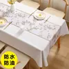 Nova Toalha de Mesa 2025 Impermeável, à Prova de Óleo, Anti-Escaldante, Sem Lavar Mesa de Jantar Mesa de Café Mesa Retangular Toalha de Mesa Tapete de Mesa com Sensação de Luxo Leve