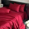 Juego de cama de lujo ligero de clase A, cuatro piezas, algodón puro 100S, fibra larga, tres piezas, edredón, funda de cama y sábana.