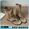 Sandalias de Mujer Estilo Wasteland Chica Caliente 2026 Nuevo Verano Aumentadoras de Altura Pinza para Dedo Sandalias Romanas Retro con Hebilla Botines Cortos