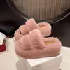 Pantuflas Peludas para Mujer, Para Usar al Aire Libre, Nuevo Estilo Otoño e Invierno 2026, Zapatos de Felpa de Moda, Zapatos de Algodón de Suela Gruesa, Zapatos para el Hogar