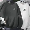 Moletom Masculino Gola Redonda, Marca Tendência Outono, Versátil Estampado Solto Manga Longa, Roupa Unisex para Casal, Top de Estudante