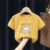 2005#100% algodão roupas masculinas e femininas infantis camiseta de manga curta roupas infantis nova blusa de verão blusa básica para crianças grandes
