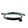 Pulsera Personalizada con Logo de Publicidad Transfronteriza, Pulsera Trenzada de Acero de Titanio Grabado con Corazón Diagonal Multicolor para Regalo Navideño