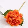 Hortensia Simulada de 2 Hojas Rama Única Tela de Seda Arreglo Floral Grande de Hortensia Decoración de Hotel Accesorios para Fotografía de Bodas Flor Artificial al por Mayor
