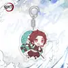 Colgante de Llavero Acrílico de Doble Cara con Diseños Temáticos de Anime: Tanjiro, Kamado, Inosuke y Kamado Hashibira