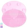 Almohadilla Limpiadora de Brochas de Maquillaje Personalizada Almohadilla de Silicona Ovalada para Frotar con Ventosa Esponja Limpiadora Almohadilla Especial para Brochas de Maquillaje
