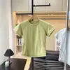 Efecto Enfriador, Absorbe la Humedad, Secado Rápido, Camiseta Deportiva a la Moda, Transpirable, Ceñido a la Cintura, Adelgazante, Fitness, Yoga, Manga Corta Casual