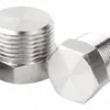 Tapón hexagonal exterior de acero inoxidable 304, tapón roscado exterior, tapón de estándar americano, tapón para aceite hidráulico, disponible en tamaños 1/8", 1/4", 3/8", 1/2" y 3/4"