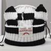 Cerdo Lindo Rayado Moda Otoño e Invierno Todo Combinación Gorro Tejido Gorro Tejido Otoño e Invierno Gorro de Lana para Hombres y Mujeres Gorro Caliente