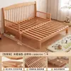 Sofá Cama de Madera de Haya, Plegable y de Doble Propósito, Adecuado para Apartamentos Pequeños, Se Puede Usar para Dormir a Largo Plazo, Individual o Doble, Madera Maciza, Cama Extensible y Deslizante