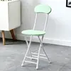 Silla plegable con respaldo, portátil, para comedor, moderna, sencilla, creativa, redonda, para ordenador