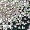 Accesorios para Uñas de Diamante con Forma Especial de Corazón Torcido con Punta Rosa para Uñas de Celebridad de Internet, Súper Brillantes