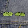 Broche de Rana Verde Pequeña Linda de Dibujos Animados, Parche de Animal Pequeño, Insignia de Accesorio Creativo, Decoración para Ropa Mochila