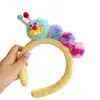 Diadema Divertida de Gusano Retorcido con Cabeza de Dibujo Animado, Diadema de Cara de Pequeño Monstruo para Lavarse la Cara, Pinza de Pelo de Insecto Colorido con Dientes de Carro, Venta al por Mayor