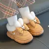 Novo Modelo 2026 Sapatos de Algodão Infantis para Meninas, Antiderrapantes Resistentes ao Desgaste para Uso Interno e Externo, Botas de Algodão Espessadas com Solado Grosso de EVA e Forro de Lã