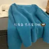 Tricô Estilo Coreano Transfronteiriço com Decote V para Mulheres no Outono e Inverno Estilo Preguiçoso Solto Tricô Macio e Aconchegante Tops Femininos