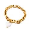 Pulsera de Acero Inoxidable con Diseño Personalizado Retro Creativo Europeo y Americano con Carcasa en Forma de Corazón, Joyería de Moda para Mujer al Por Mayor