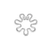 Anillos de pezón exquisitos superventas transfronterizos Acero inoxidable Forma de flor Anillos de pezón falsos Pinzas para pezones con pantalla de pavo real Joyería para piercing Tachones para pezones sin perforación