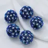 Flor Colorida Nueva Incrustada con Diamante Agujero Recto Perla Redonda Bola de Diamante Colgante Hecho a Mano para Collar de Cuentas Accesorios Fabricante Mayorista