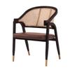 Silla de Ocio con Respaldo para el Hogar de Lujo Ligero Silla de Comedor de Madera Maciza y Ratán Popular entre Diseñadores Japoneses e Influencers Nórdico Moderno