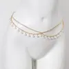Joyería Popular Transfronteriza Cadena para el Cuerpo de Bikini Sexy con Pedrería y Perlas Conjunto para Vacaciones en la Playa