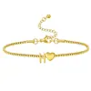 Amazon Carta de Amor Transfronteriza 26 Letras Estilo Nuevo Moderno, Suave, Elegante, Sencillo y Versátil Cadena Fina Joyería de Mano para Mujeres