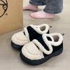 Zapatos acolchados de algodón de abeja Nanbowan para mujer, invierno, estilo coreano, celebridad de internet, velcro, cálidos, forro de felpa tipo pan, zapatos gruesos de algodón