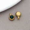 Aço Inoxidável Dourado 12 Cores Pedra de Nascimento Pingente Acessórios de Joia DIY Pedra da Sorte Europeia e Americana Pingente de Colar Pedra de Nascimento