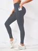 Nuevo Estilo Caliente Transfronterizo Europeo y Americano Pantalones de Yoga de Cintura Alta Correr al Aire Libre Pantalones Ajustados Pantalones Deportivos Sexy Adelgazantes Piernas Color Sólido Mujer